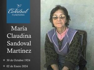 Lee más sobre el artículo Maria Claudina Sandoval Martinez